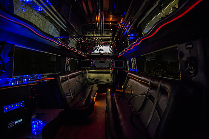 Sound systems on limo