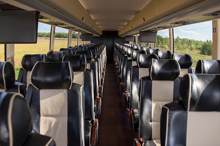 Flat-screen TVs on bus